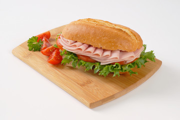 fresh sandwich with ham
