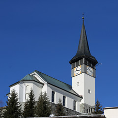 Fototapeta premium Die Kirche von Arosa