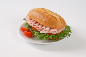 fresh sandwich with ham