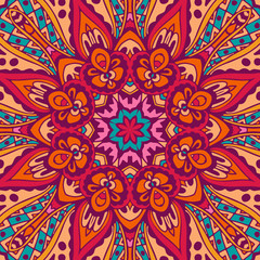 floral colorful mandala vector ethnic pattern