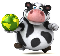 Fun cow - 3D Illustration