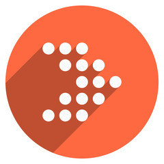 Arrow Sign LED Digital Display Circle Icon