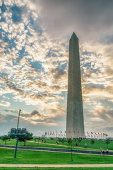 WASHINGTON DC, USA The Washington Monument is an obelisk, built to commemorate George Washington, once commander-in-chief of the Continental Army and the first American president.