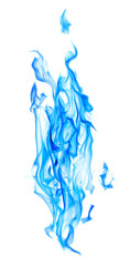 isolated on white blue fire sparks