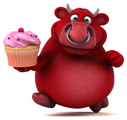 Naklejka premium Red bull - 3D Illustration