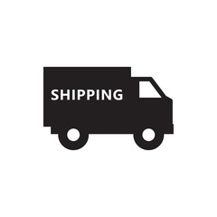 shipping truck icon illustration