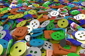 Fototapeta na wymiar Colorful background made from sewing buttons