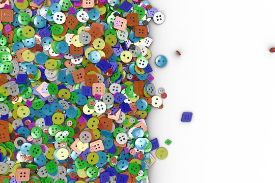 Colorful background made from sewing buttons