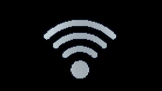 Digitales Wlan Symbol dreht sich