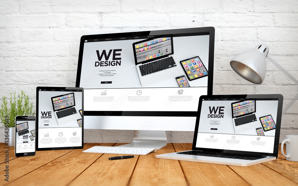 Poster we design screen multidevices