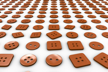 Colorful background made from sewing buttons