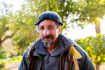 A lonely homeless man in Tunisia