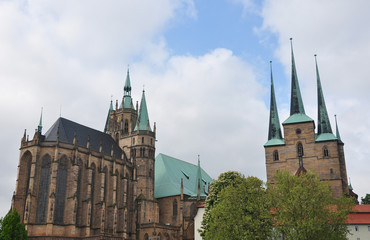 Fototapeta premium Dom und Severikirche in Erfurt