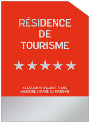 Plaque  pour les résidence de tourisme
