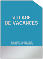 Obraz premium Plaque pour les villages de vacances