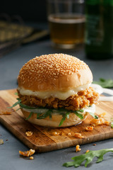 fried chicken burger