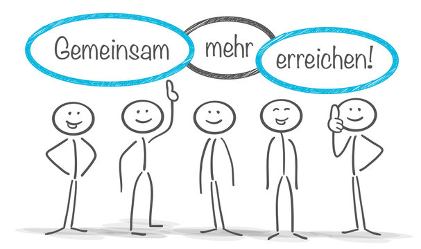Strichm&auml;nnchen Gemeinsam mehr erreichen
