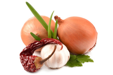 Onion, garlic and spices