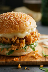 fried chicken burger