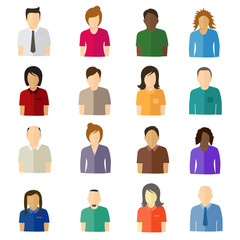 Minimalistic flat user icons