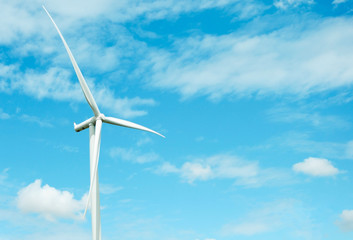 a wind turbine in the sky