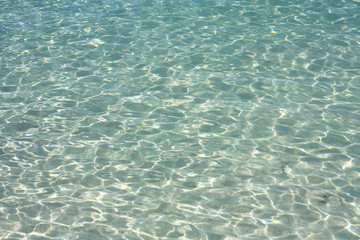 Clean and clear sea water