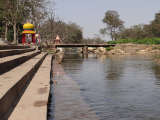 Mandakini river in Chitrakoot, UP