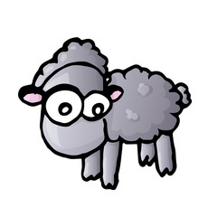cute color sheep. vector