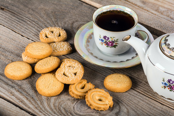 Tea with Danish butter cookies