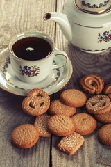 Tea with Danish butter cookies