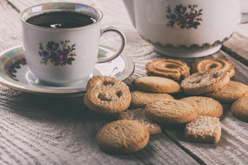 Tea with Danish butter cookies