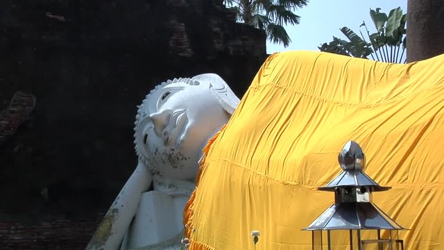 The laying Buddha in Wat Yai Chaya Mongkol, Ayuthaya