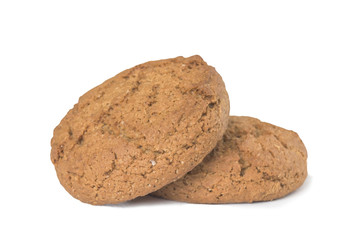 two crispy sweet oat biscuits