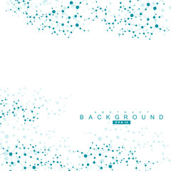 Structure molecule and communication. Dna, atom, neurons. Scientific concept for your design. Connected lines with dots. Medical, technology, chemistry, science background. Vector illustration.