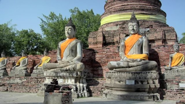 Buddha Statues at Wat Yai Chaya Mongkol, Ayuthaya