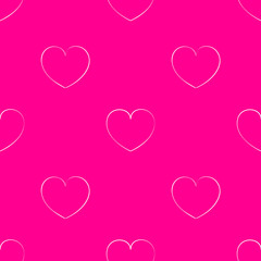 Seamless pink pattern with hearts. Bright background for the Val