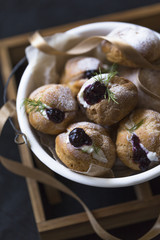 ブルーベリーのシュークリーム