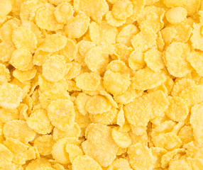 Dry Cornflakes for Breakfast Background