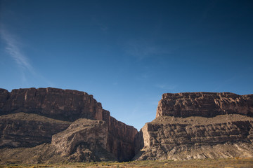 Santa Elena Canyon and Rio Grande river at Big Bend National Park, Texas, USA