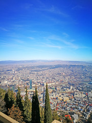  oldest city in Georgia Tbilisi sunny day the view from the top point