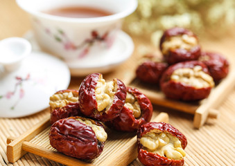 Chinese date with walnut