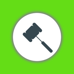 Law hammer icon vector
