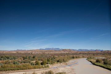 Santa Elena Canyon and Rio Grande river at Big Bend National Park, Texas, USA
