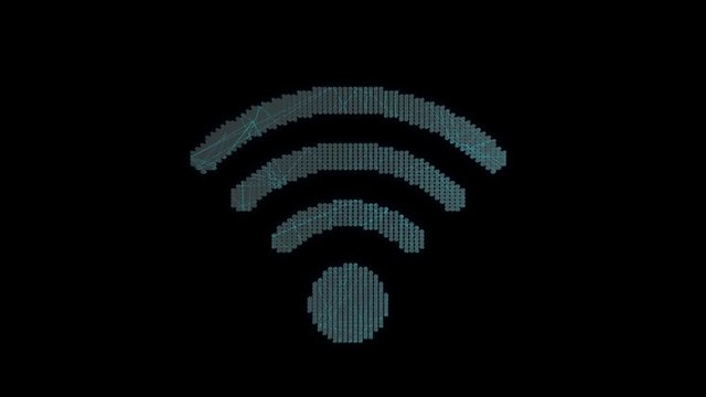 Digitales Wlan Symbol dreht sich