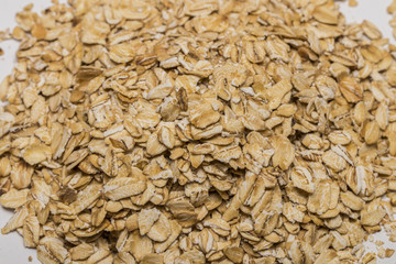oatmeal on the white background
