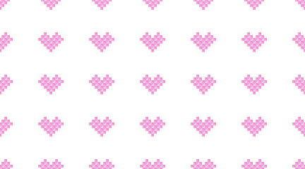 vector seamless pattern of geometric hearts, valentines day texture