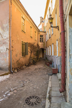 Small old corner street 