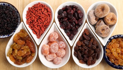 Dried fruits.