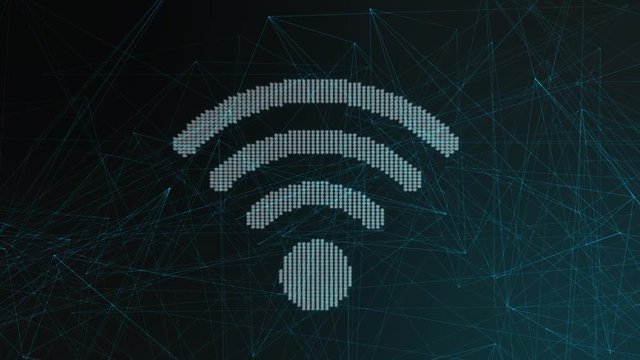 Digitales Wlan Symbol dreht sich