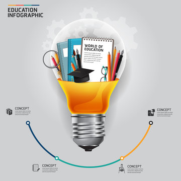 infographic innovation idea on light bulb concept vector illustration